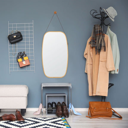 Miroir mural ovale avec sangle