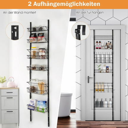 Étagère de rangement réglable à 6 niveaux pour garde-manger