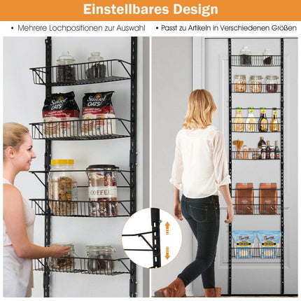 Étagère de rangement réglable à 6 niveaux pour garde-manger