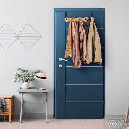 Rail de porte avec 5 crochets pour chambre à coucher