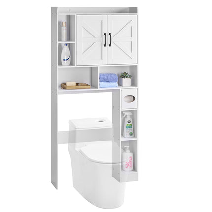 Over Toilet Storage Cabinet, 168 cm, Double Door, White