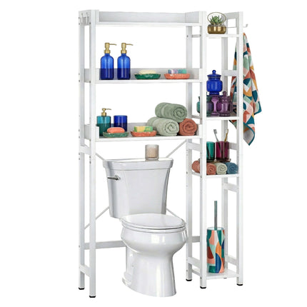 WC-Regal, 3-stöckig mit Seitenablagen