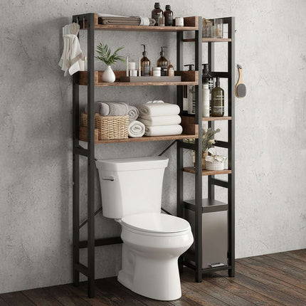 WC-Regal, 3-stöckig mit Seitenablagen