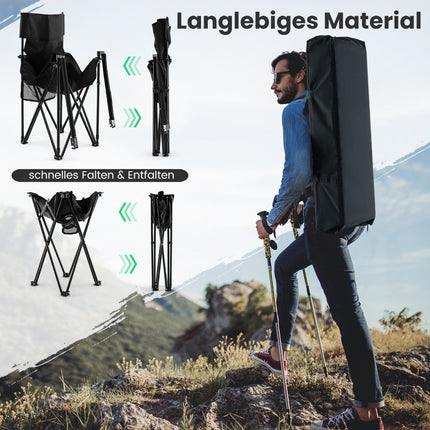 Übergroße Campingstühle mit Tisch &amp; 2 Getränkehaltern &amp; Aufbewahrungstasche Klappstühle