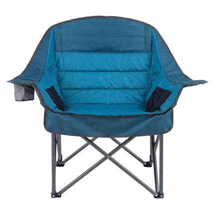 Übergroßer Campingstuhl mit Getränkehalter – Blau, 227 kg Tragkraft