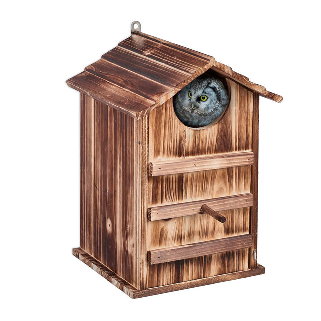 Nichoir à hiboux en bois
