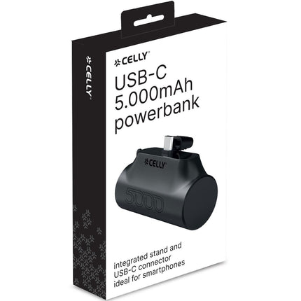 PBC5000 Compact PowerBank mit USB-C-Anschluss 5000 mAh Schwarz