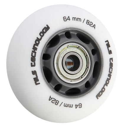 Ensemble de roues blanches PU 64x24 82A et roulements ABEC-9
