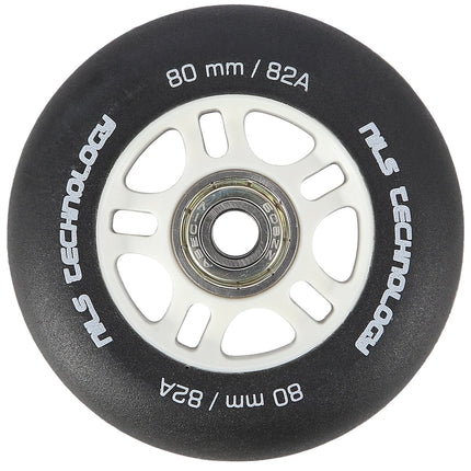 PU 80x24 schwarze Matt-Rollen (4) + ABEC-9 Kugellager (8) Set