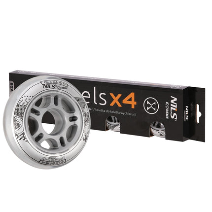 PU 80x24 mm transparente Skateboard-Rollen, 4er-Set