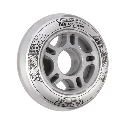 PU 80x24 mm transparente Skateboard-Rollen, 4er-Set