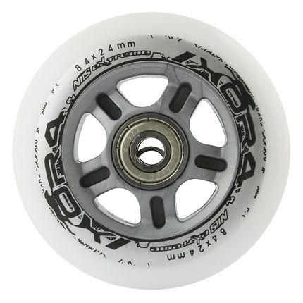 PU Black 82A Skateboard Wheels, 84x24mm, Set of 4