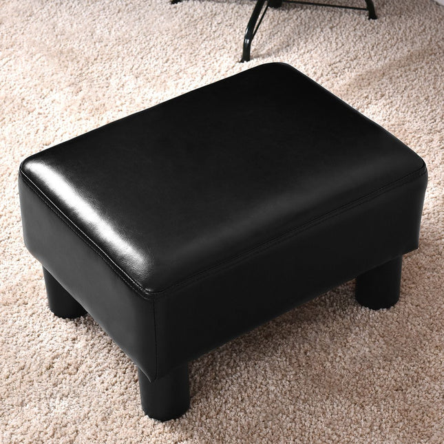 Sitzhocker aus PU-Leder, Schwarz, 150 kg Tragfähigkeit