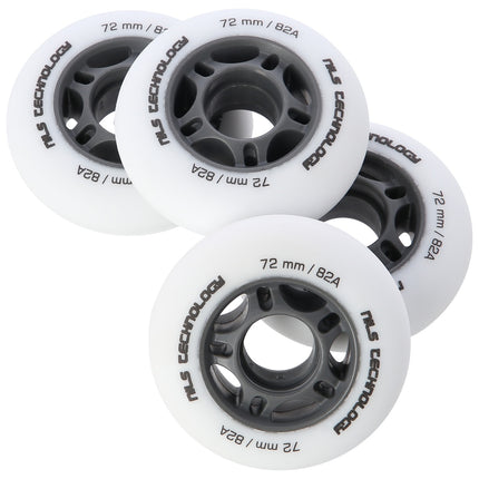 PU Rollen 72x24 Weiß 82A, 4er Set