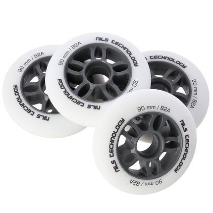 PU-Rollen 90x24mm 82A Weiß, 4er-Set