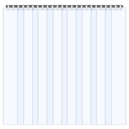 PVC Strip Curtain, 48 x 84 in, 2 mm Thick, 8 Strips