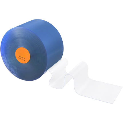 PVC Strip Curtain Roll, Clear, 164 Ft x 8 In, 2 mm