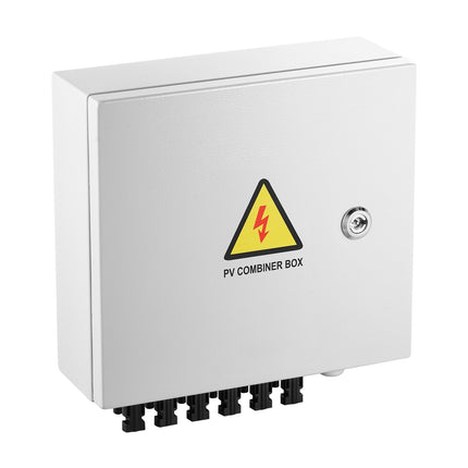 PV Combiner Box, 6-String, IP65, 15A Fuses, 125A Breaker