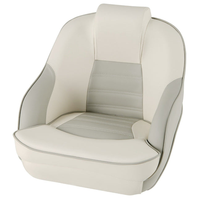 Siège de bateau rembourré avec cuir PVC imperméable et rembourrage en éponge épaisse, chaise de bateau blanc