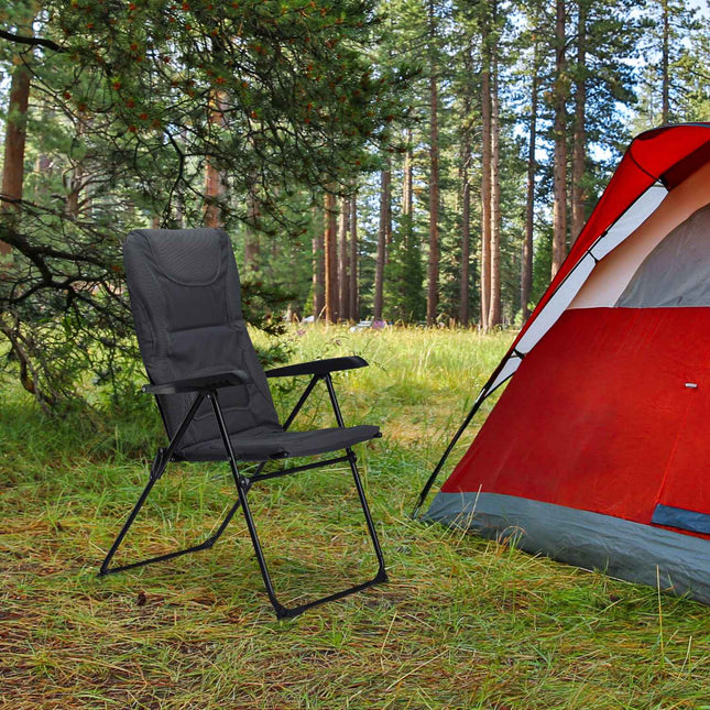 Gepolsterter Campingstuhl, faltbarer Garten- oder Picknickstuhl, bequemer Angelstuhl