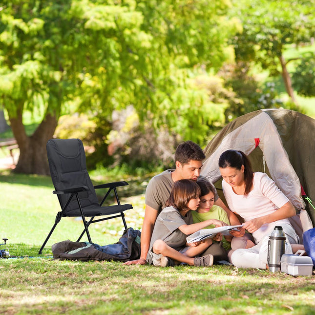 Gepolsterter Campingstuhl, faltbarer Garten- oder Picknickstuhl, bequemer Angelstuhl