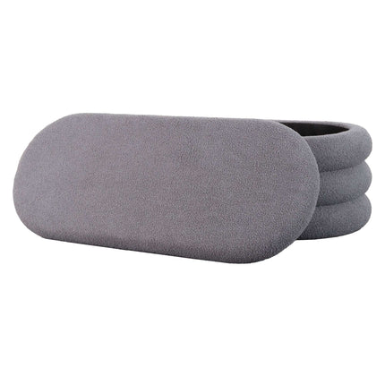 Padded Storage Bench with MDF Frame and Polyester Cover, Grey