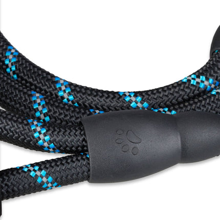 Laisse rembourrée pour chien noire 150 cm