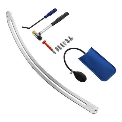 Paintless Dent Puller Kit, Curved Rod, Hammer, Airbag