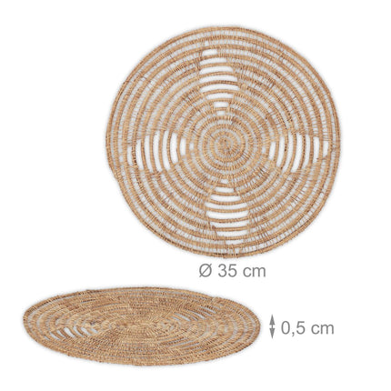 Palmfaser-Tischsets 4er-Set – hitzebeständig