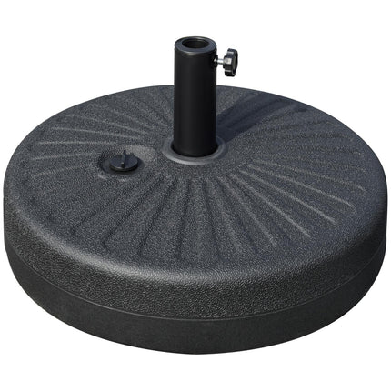 Sonnenschirmständer 22 kg, Zement, Schwarz – Passend für Ø38/48 mm