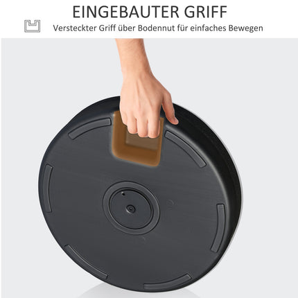 Sonnenschirmständer 22 kg, Zement, Schwarz – Passend für Ø38/48 mm