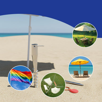 Piquet de parasol en fer, compatible avec les mâts de 26 à 65 mm