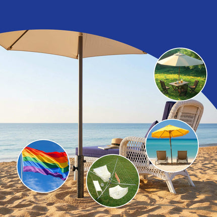 Piquet de parasol, acier, réglable 25-32 mm