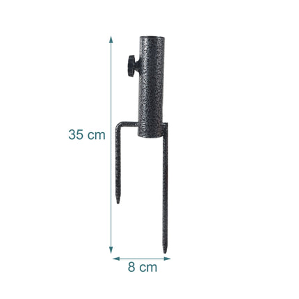 Piquet de parasol, acier, réglable 25-32 mm