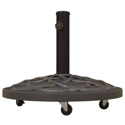 Schirmständer mit Rollen, verstellbar, 25 kg, Bronze