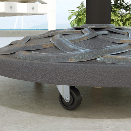 Schirmständer mit Rollen, verstellbar, 25 kg, Bronze
