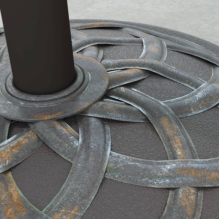 Schirmständer mit Rollen, verstellbar, 25 kg, Bronze