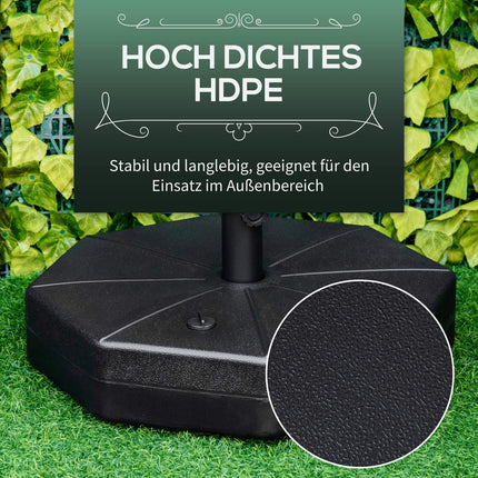 Sonnenschirmständer 40 kg für 38/48 mm Stangen, mit Wasser/Sand befüllbar