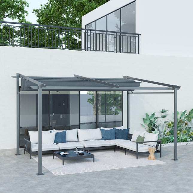 Aluminium-Pergola 4x3m, verstellbares Dach, UV-Schutz