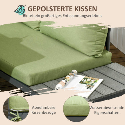 6-piece patio seating set, adjustable table, aluminum frame