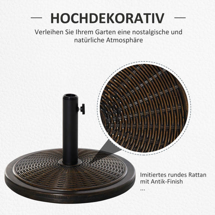 Sonnenschirmständer, Bronze, für 35-48mm Stangen
