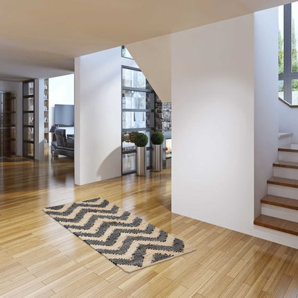 Tapis en jute à motifs 70 x 140 cm