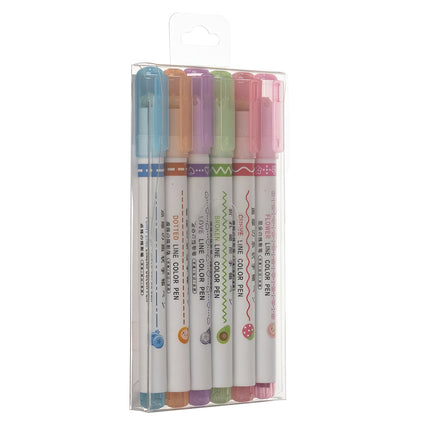 Stylo à motifs - lot de 6 Maaleo 24861