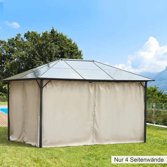 3x4M Beige Polyester Seitenwände für Partyzelte