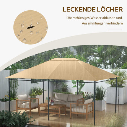Pavillon-Ersatzdach, wetterfest, 397x297 cm, Khaki