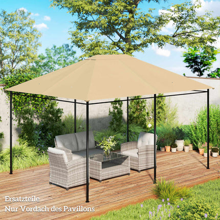 Pavillon-Ersatzdach, wetterfest, 397x297 cm, Khaki