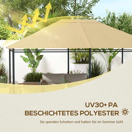 Pavillon-Ersatzdach, wetterfest, 397x297 cm, Khaki
