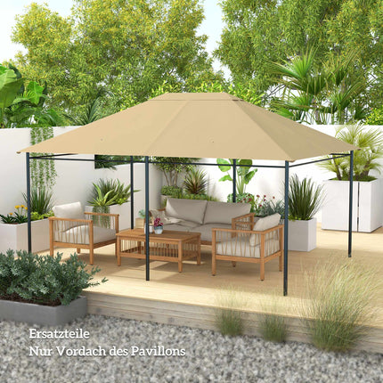 Pavillon-Ersatzdach, wetterfest, 397x297 cm, Khaki