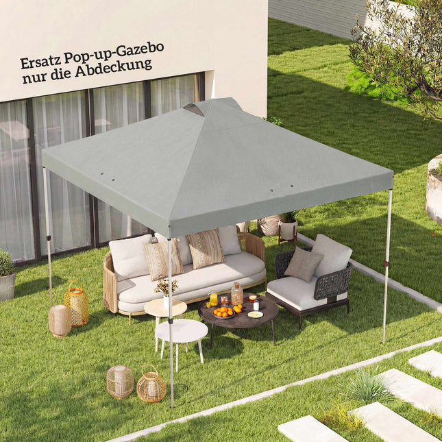Toiture de remplacement pour pavillon, 300 x 300 cm, protection UV50+, étanche