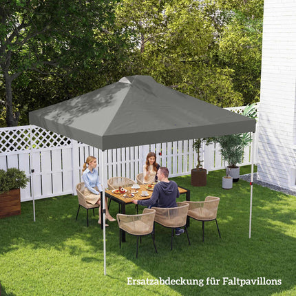 Toiture de remplacement pour pavillon, 300 x 300 cm, protection UV50+, étanche